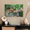 MuchoWow® Poster Hirsche - Wasser - Moos 90x60 cm - Produktbild-Vorschau 3