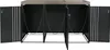 A three-bin trash can enclosure with open doors and chains inside. Náhľad obrázku produktu