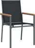 vidaXL Krzesła ogrodowe 2 szt. czarne 55x61,5x90 cm Podgląd zdjęcia produktu 3