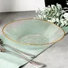 Piatto fondo in vetro con bordo dorato DATURA, 20 cm Anteprima dell’immagine prodotto 8