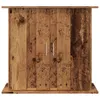 A wooden aquarium stand with two doors and silver handles, presented against a white background. Produktbild-Vorschau