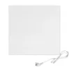 A white infrared heating panel with a white power cord and plug is shown on a white background. Podgląd zdjęcia produktu