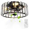 ventilatore da soffitto 28W 32cm nero con illuminazione e Anteprima dell’immagine prodotto 1