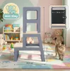 Baby Vivo Lernturm aus Holz - Mit Tafel in Grau Produktbild-Vorschau 5