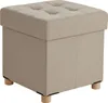Pouf Relaxdays con vano portaoggetti, imbottito, A x L x P: Anteprima dell’immagine prodotto 1