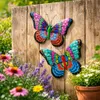Ensemble de 2 papillons métalliques pour jardin – Voir les images du produit 2