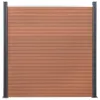 vidaXL Zaunelement-Set Braun 699x186 cm WPC Produktbild-Vorschau 3