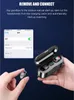 Hands holding wireless earbuds and their charging case, with a phone screen showing Bluetooth settings. Produktbild-Vorschau