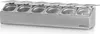 A stainless steel countertop food serving station with six compartments. Produktbild-Vorschau