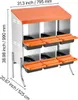 SucceBuy 2-stöckiges Legenest 795x525x990 mm, 6 Fächer, Produktbild-Vorschau 8