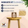 CASARIA® Set di 2 Sgabelli da Bar in Legno D'acacia Altezza Anteprima dell’immagine prodotto 2