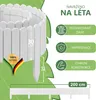 Alpsky bílý dřevěný plot 200 x 30 cm – Flexibilní zahradní Náhled obrázku produktu 4