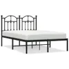 Bettgestell mit Kopfteil Metall Schwarz 120x200 cm Produktbild-Vorschau 1