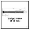 Gevelschroef, roestvrij staal A2, 4,5 mm, lengte 70 mm, 100 Productafbeelding-voorbeeld 22