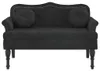 Panchina con cuscino in velluto nero 120,5x65x75 cm Anteprima dell’immagine prodotto 3