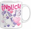 13. Geburtstag Geschenk Tasse Becher Mädchen Einhorn Produktbild-Vorschau 1