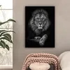 Wanddeko 60x80 cm - Tiere - Löwe - Schwarz - Weiß, Deko Produktbild-Vorschau 2