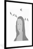 MuchoWow® Gerahmtes Poster Mona Lisa - Vögel - Schwarz - Produktbild-Vorschau 1