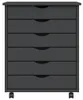 vidaXL Armoire à roulettes avec tiroirs MOSS Gris Pin Voir les images du produit 4