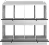 A two-tiered nesting box with eight compartments, made of metal. Voir les images du produit