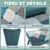 Fauteuil Patchwork Scandinave avec Repose-Pieds Support Voir les images du produit 6