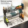 Over The Sink Dish Drying Rack, Teleskop, 2 Tier große Produktbild-Vorschau 5