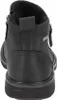 The back view of a black leather boot. Produktbild-Vorschau
