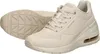 A pair of beige Skechers sneakers shown from a diagonal angle, with one shoe placed in front of the other. Produktbild-Vorschau