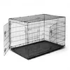 A black wire dog crate with one door open, shown on a white background. Anteprima dell’immagine prodotto