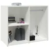 vidaXL Étagère pour coiffeuse Blanc 80x40x65 cm Bois Voir les images du produit 5