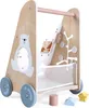A wooden walker with various interactive elements for babies and toddlers. Náhled obrázku produktu
