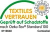 A certification logo for textiles, indicating that the product has been tested for harmful substances. Produktbild-Vorschau