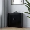 vidaXL Bücherschrank Schwarz 82,5x30,5x80 cm Holzwerkstoff Produktbild-Vorschau 2
