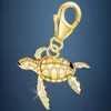 Schildkröte Charm Anhänger Echtsilber I 24K Gelbgold vergoldet

 Produktbild-Vorschau