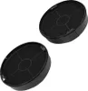 Two black circular activated carbon filters are shown against a white background. Anteprima dell’immagine prodotto
