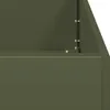 A close-up view of the corner of a green planter box, showing the metal construction and rivets. Náhľad obrázku produktu