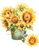 Zuty - Malen nach Zahlen - EIMER MIT SONNENBLUMEN, 40x50 Produktbild-Vorschau 3