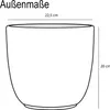 Blumenübertopf "Tusca" aus Keramik H 20 cm – Ø 22,5 cm Rot Produktbild-Vorschau 4