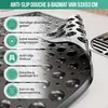 Avalo Badmat / Antislipmat Douche - 53x53CM - Zwart - Met Productafbeelding-voorbeeld 2