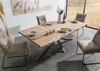 MASSIVMOEBEL24 Baumtisch 220x100x77 Akazie beige lackiert  Produktbild-Vorschau 2