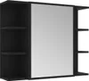 vidaXL Bad-Spiegelschrank Schwarz 80x20,5x64 cm Produktbild-Vorschau 1