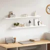 vidaXL Étagères murales 2 pcs. Blanc 100x9x3 cm Voir les images du produit 2