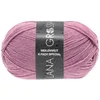 A ball of pink yarn with a label. Produktbild-Vorschau