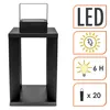 Metall Solar Laterne schwarz 25 LED warm weiß - 45 x 22 cm Produktbild-Vorschau 3