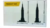 A size chart showing two different sizes of a building model, with dimensions indicated. Voir les images du produit