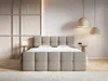A bedroom scene with a bed as the main focus. Voir les images du produit