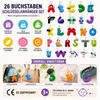 wiztex Alpha Bet Lore sleutelhanger set - Draagbare, zachte Productafbeelding-voorbeeld 4