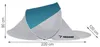 Tenda da spiaggia 220x120x90cm - turchese - grigio Anteprima dell’immagine prodotto 10