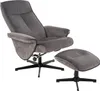 Relaxsessel mit Hocker - Dunkelgrau - Cordbezug - Produktbild-Vorschau 2