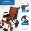 Rollstuhl faltbar Zwei Bremssysteme Sitz 41 cm Klappbare Produktbild-Vorschau 6
